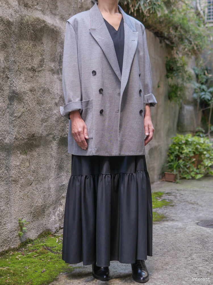 LOKITHO / コード刺繍・ロングドレス(ブラック×ゴールド 