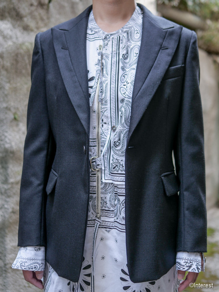 RobesConfections スコットランドチェビオットウール・テーラードジャケット(ブラック、サイズ1)– インタレスト・オンラインストア